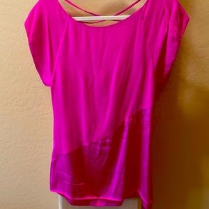 Pink Diane Von Furstenberg silk and Lycra top